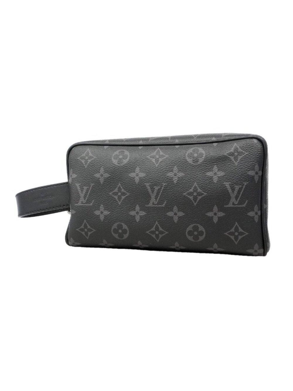 Louis Vuitton Clutch Monogram Eclipse Rocker Dopp Kit Black
